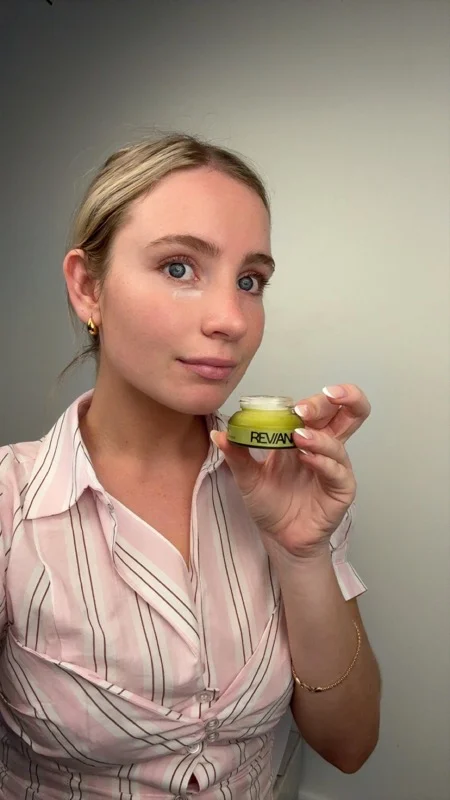 Reviana Eye Cream applied